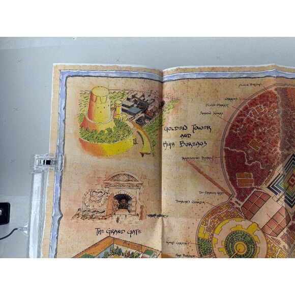 Dungeon & Dragons 2nd Edition Dark Sun 1991 City of Tyr Map ONLY- 31" × 21" - Picture 3 of 6